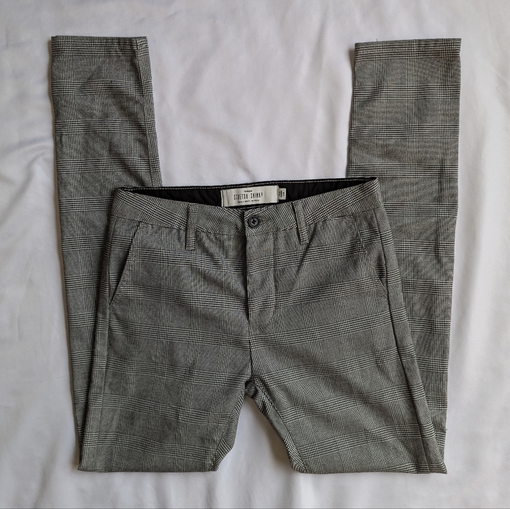 Topman Black and White Dress Pants